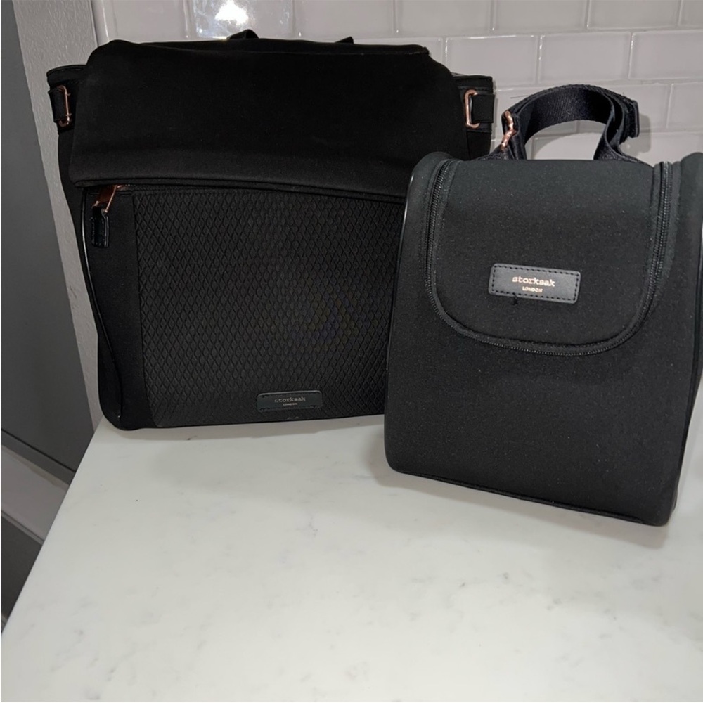 Storksak Black Backpack Durable and Compact